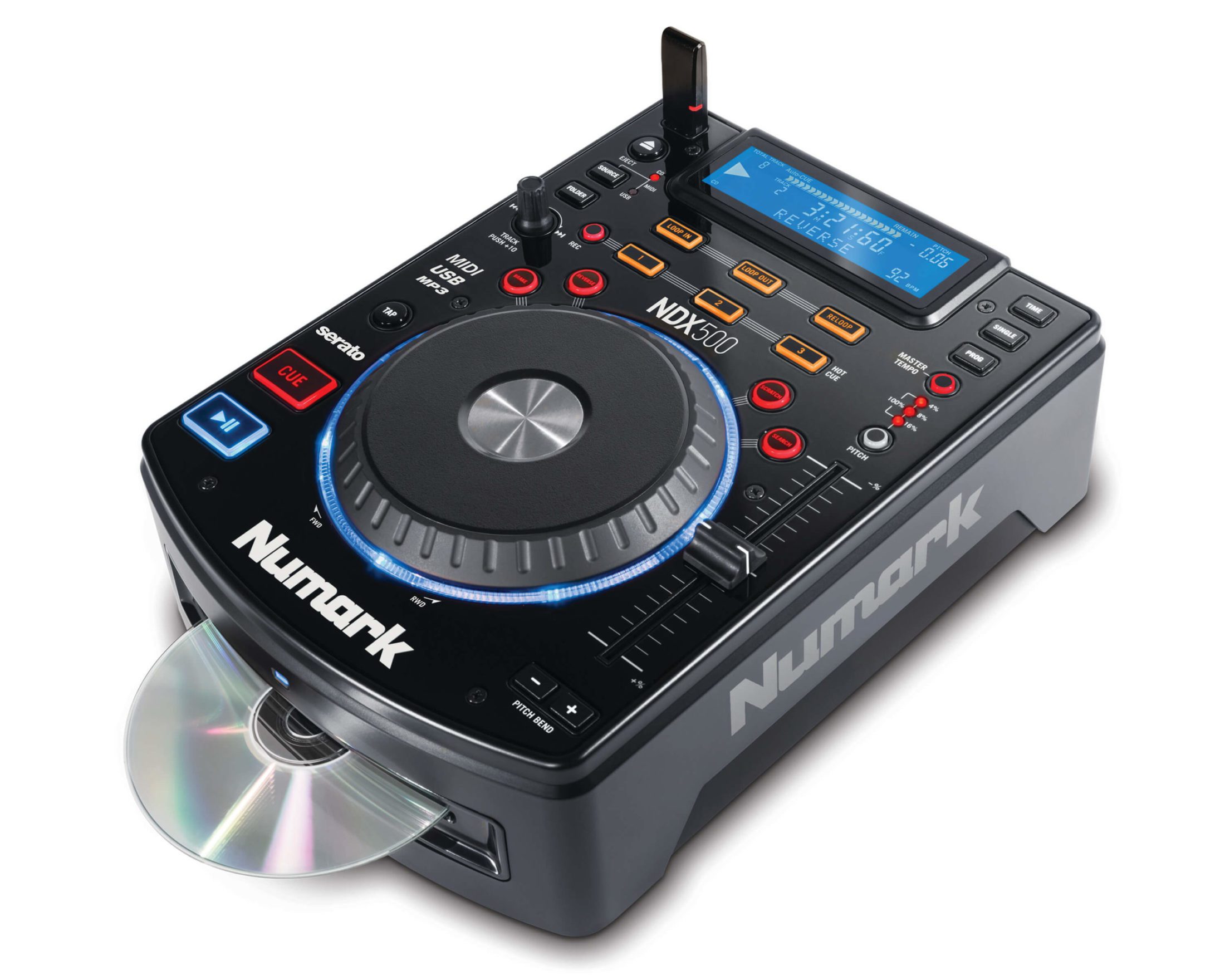 Numark NDX 500 USB/CD Media Player And Software Controller HyTek