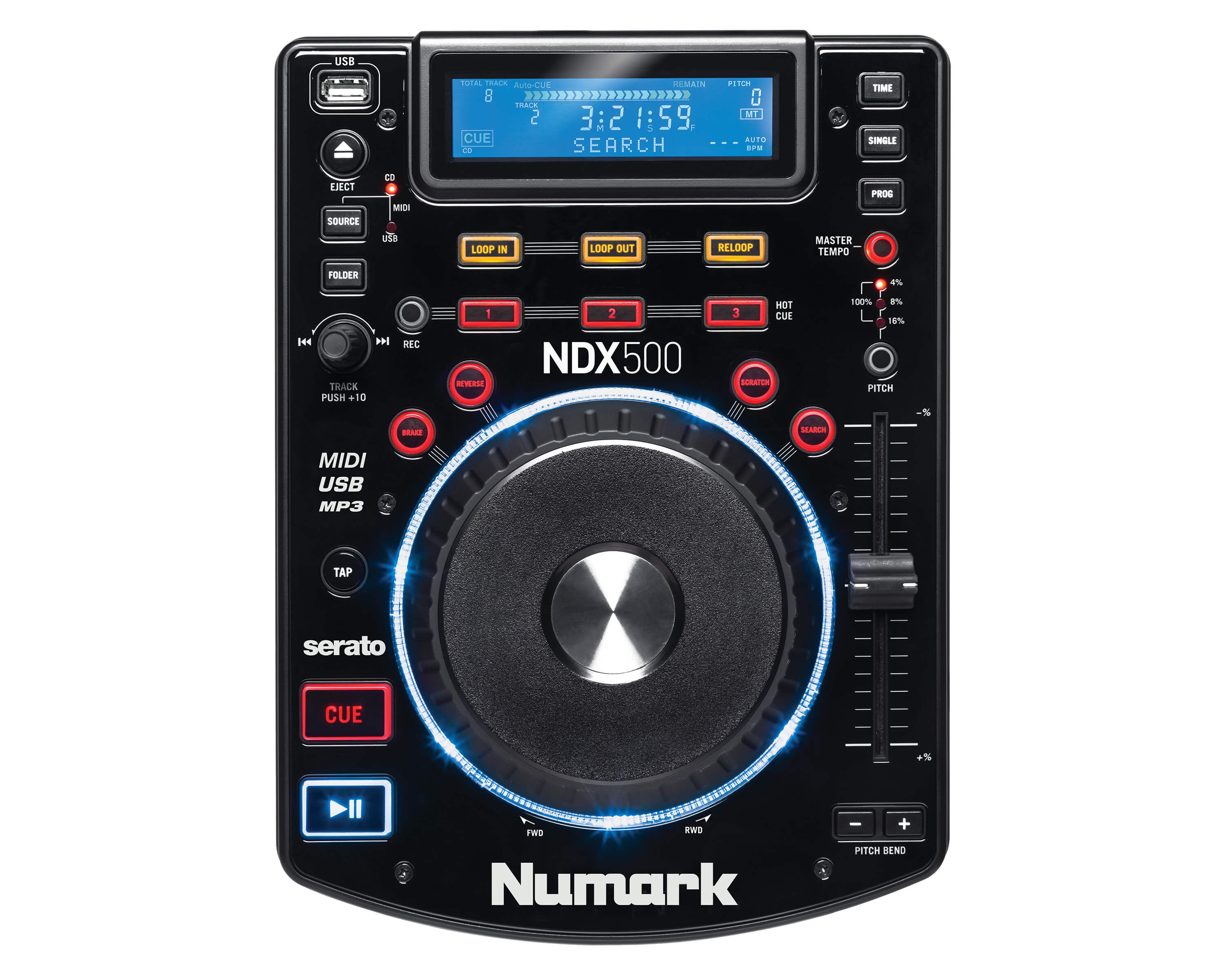 Numark NDX 500 USB/CD Media Player And Software Controller HyTek