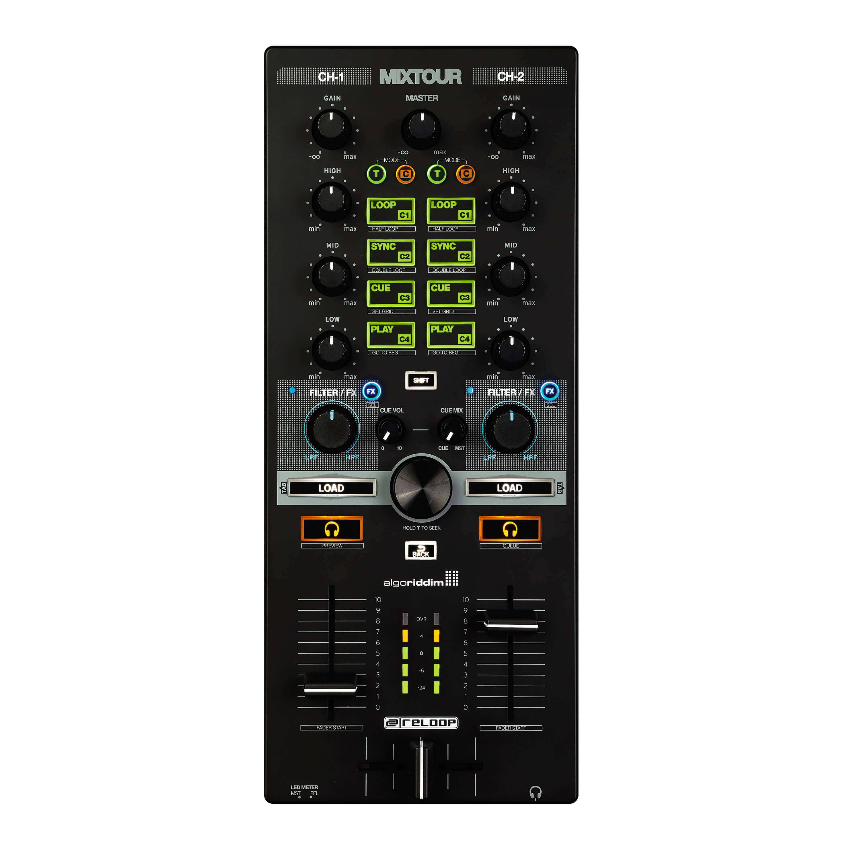 Reloop MIXTOUR Portable Mix Controller For PC/Mac, iOS & Android Apps