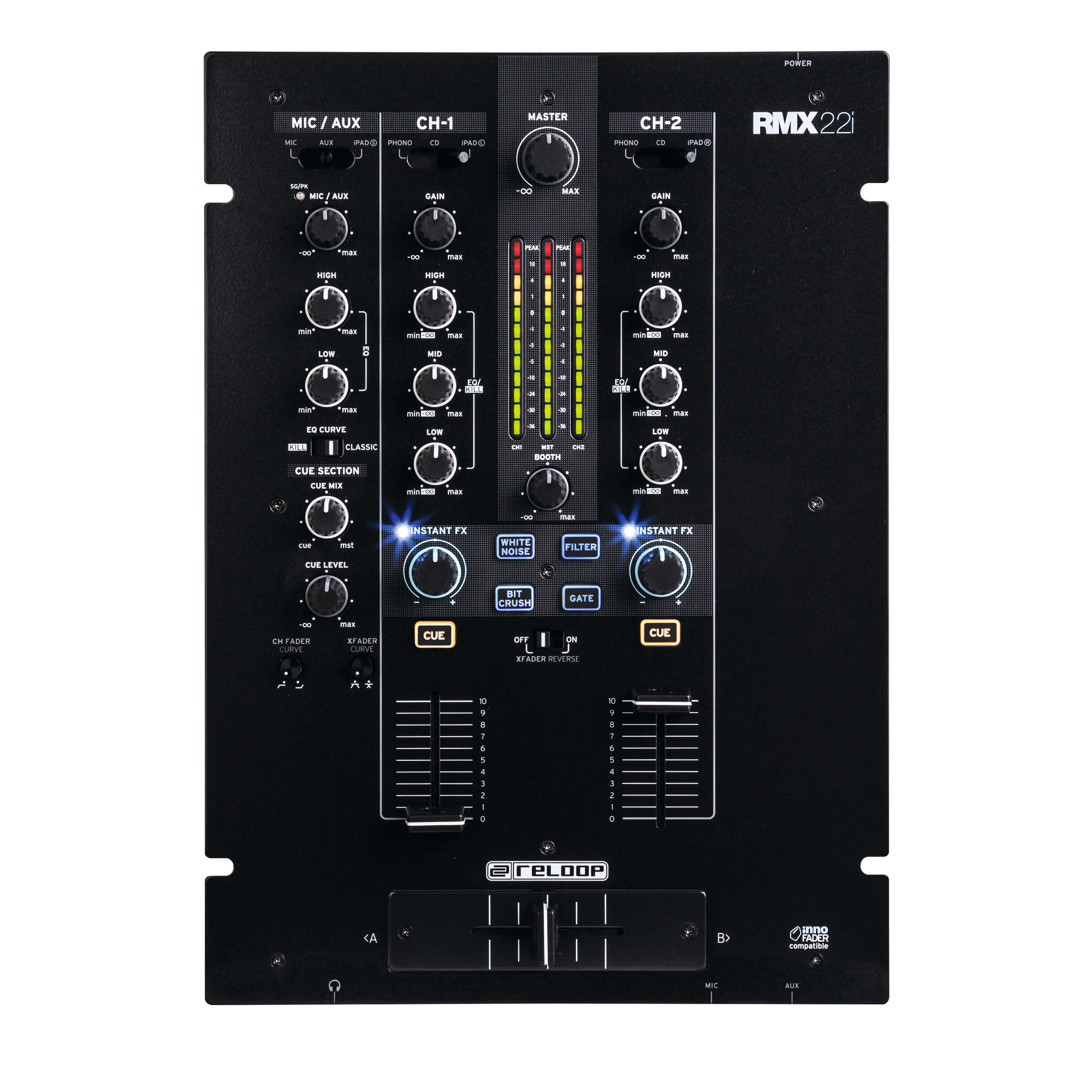 Reloop RMX22i Professional 2+1 Channel Digital DJ Mixer HyTek