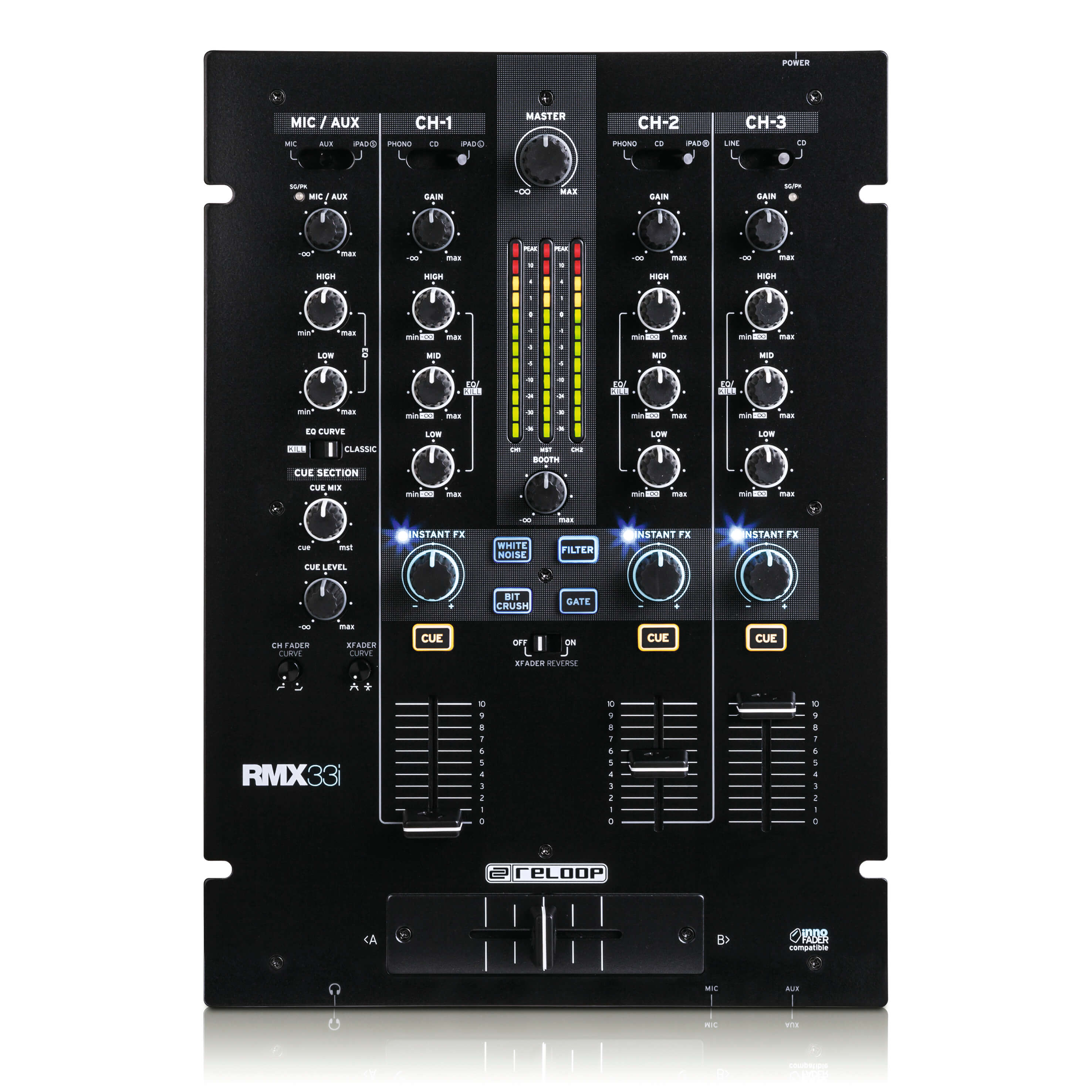 Reloop RMX33i Professional 3+1 Channel Digital DJ Mixer HyTek