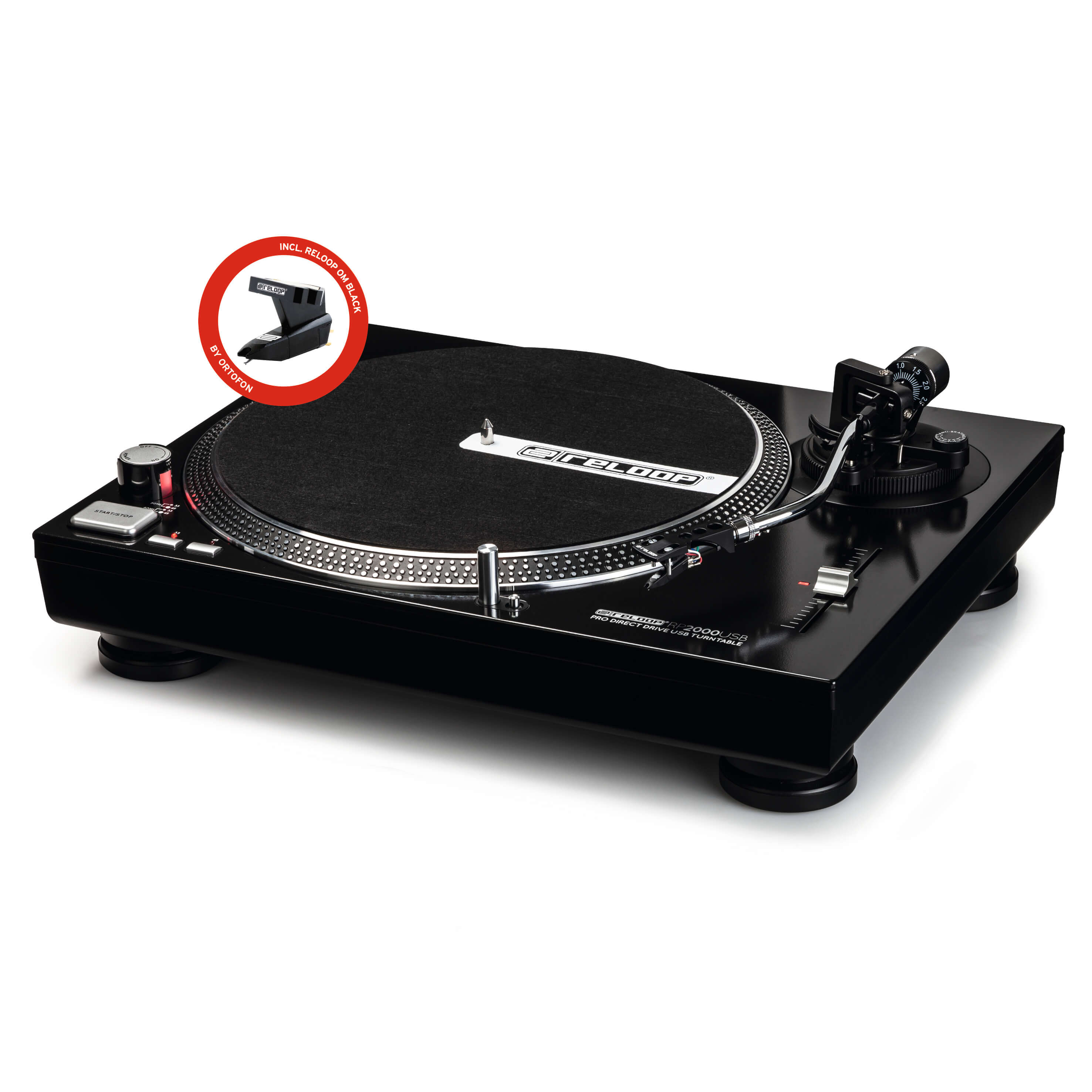 Reloop RP2000 USB QuartzDriven Direct Drive DJ Turntable With USB