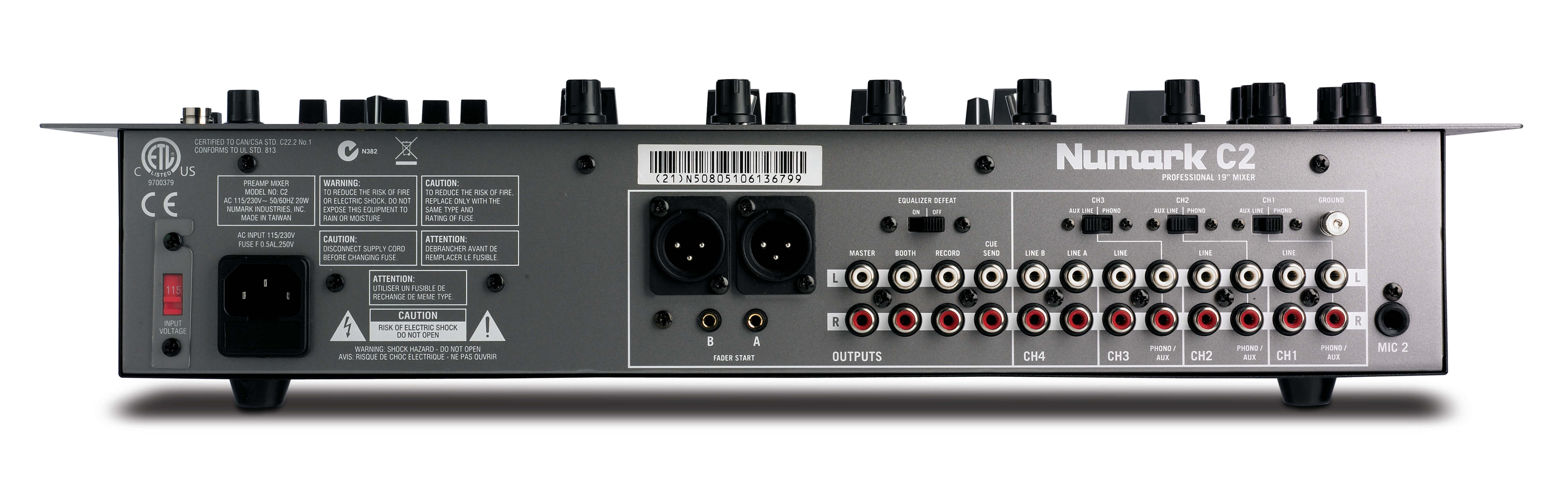 Numark C2 4 Channel Rack Mixer With 5 Band EQ HyTek Electronics