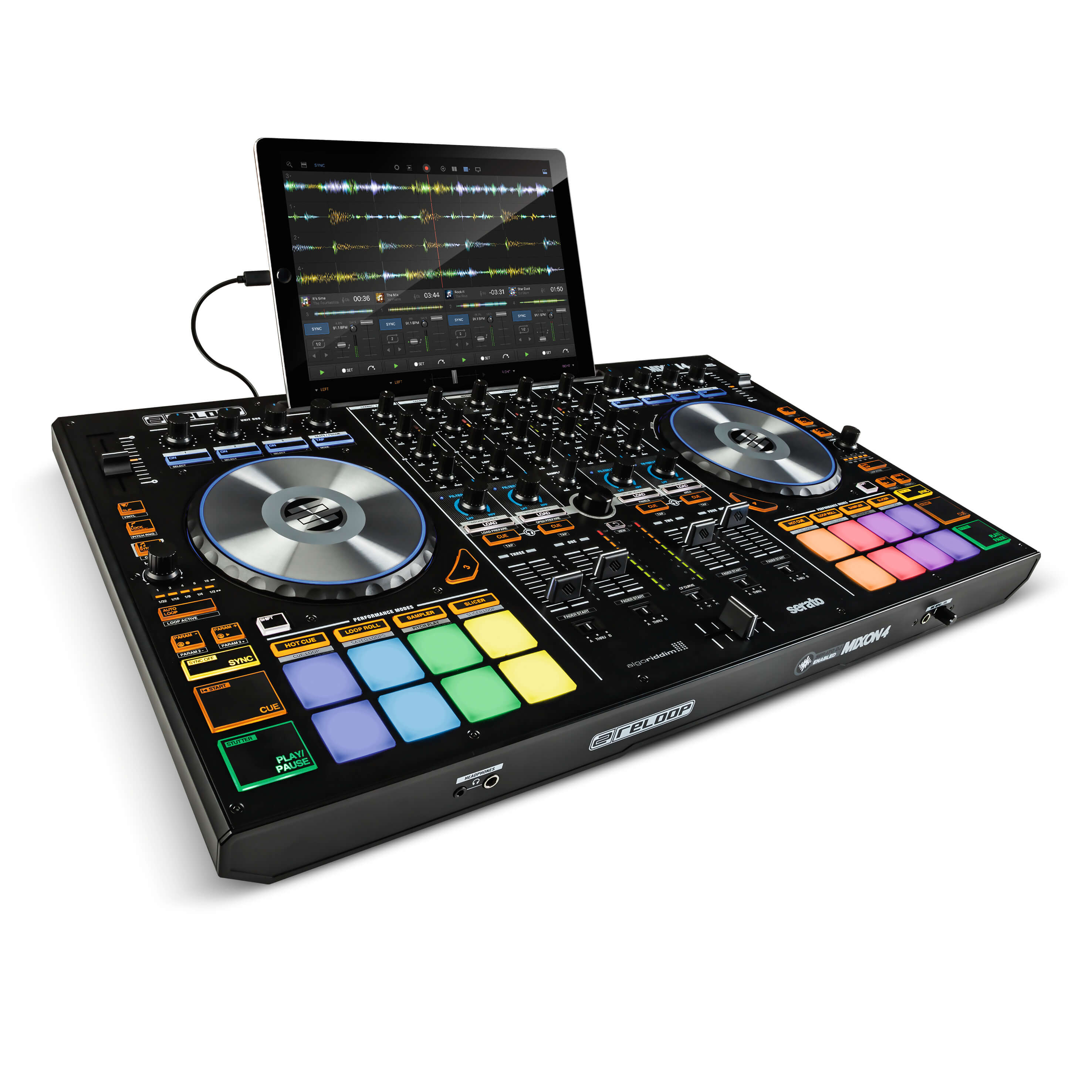 Reloop MIXON 4 4 Channel High Performance Hybrid DJ Controller HyTek