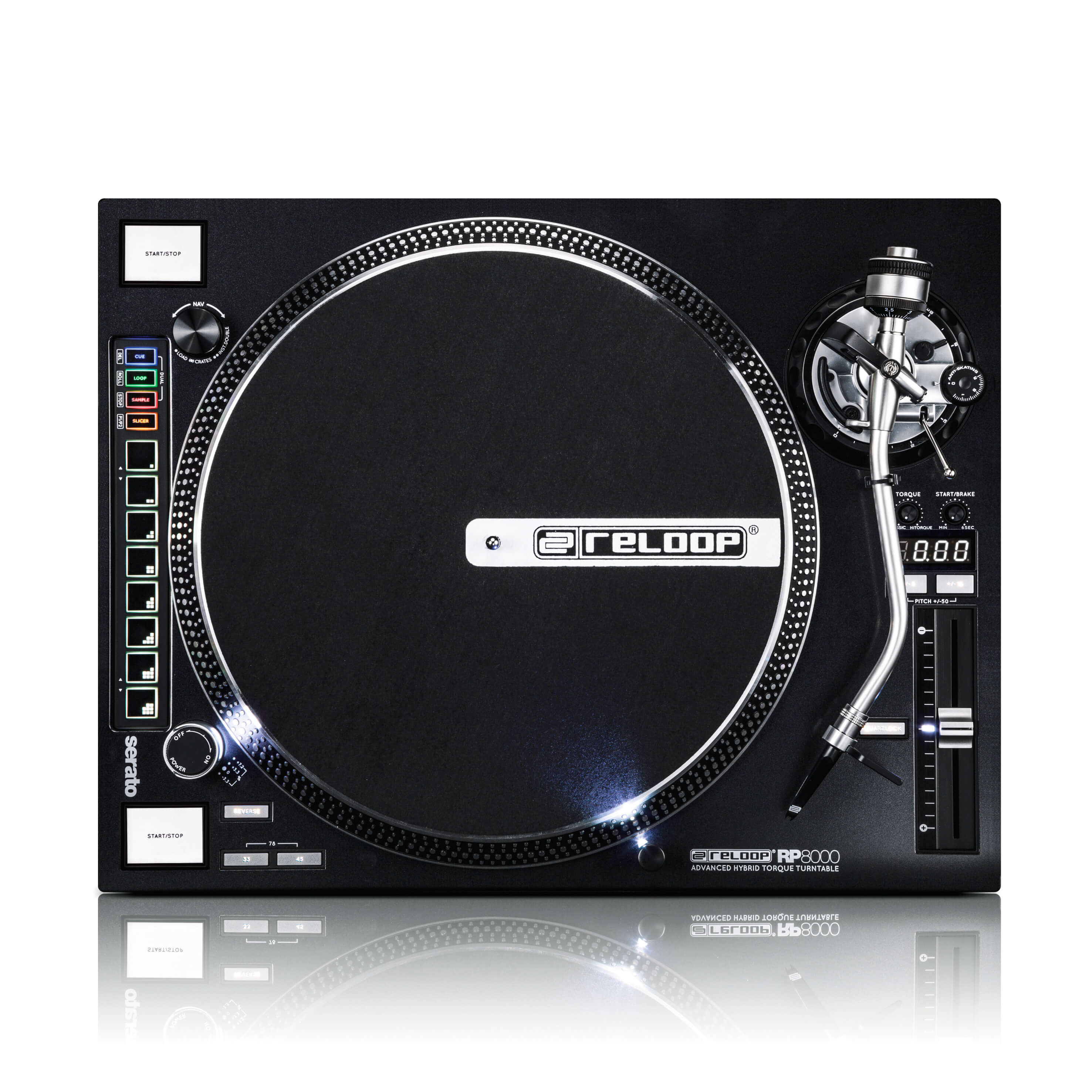 Reloop RP8000 Advanced Hybrid Torque Digital DJ Turntable With Midi