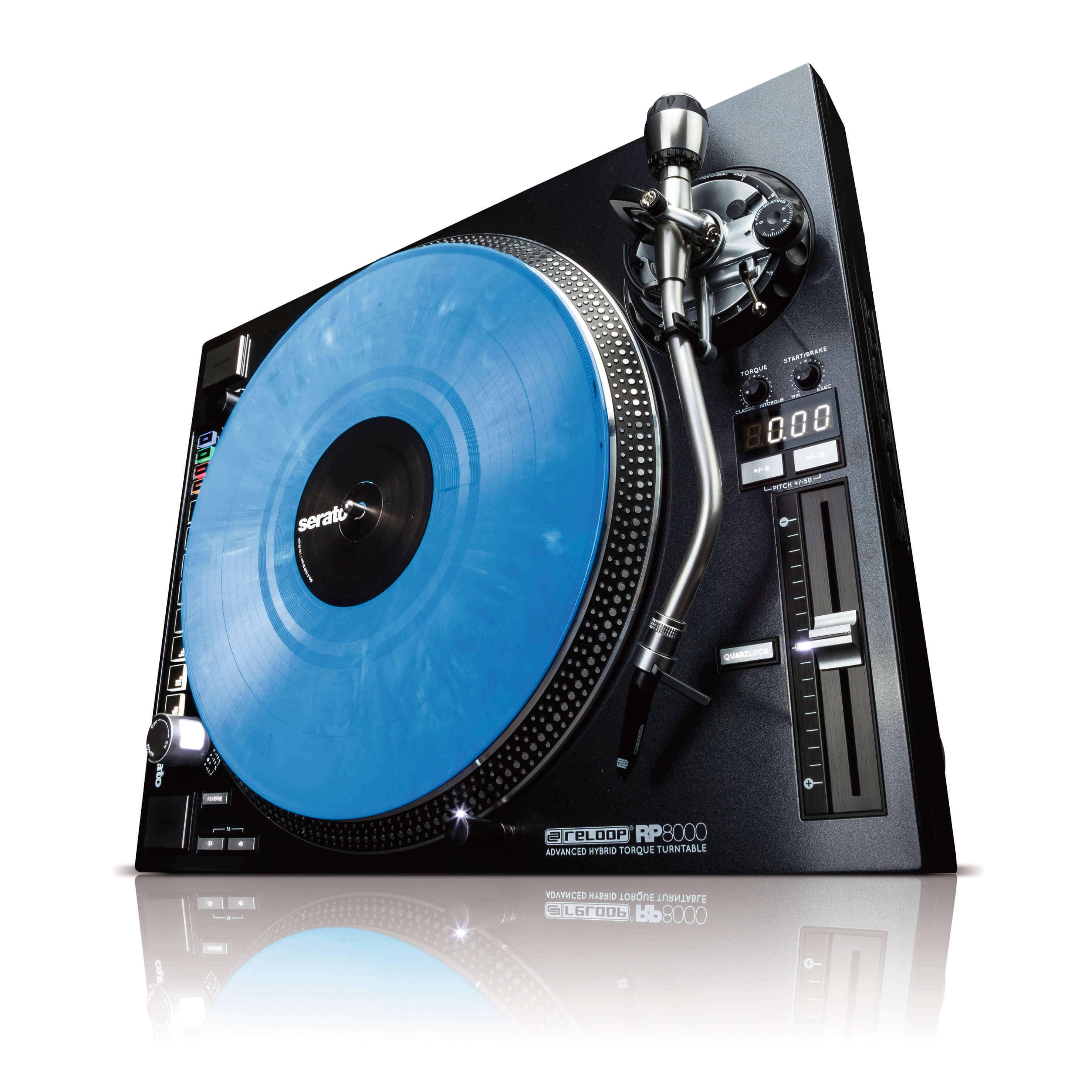 Reloop RP8000 Advanced Hybrid Torque Digital DJ Turntable With Midi