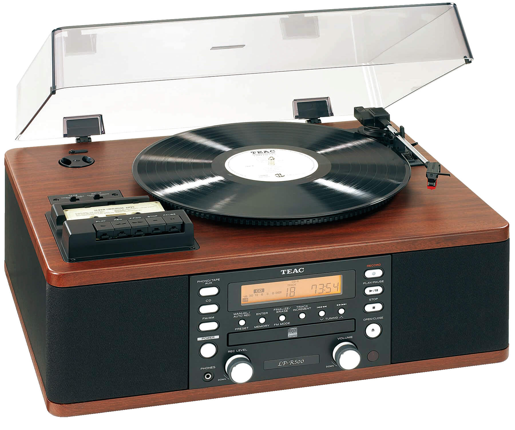 Teac LPR500 Phono/Cassette/CD Recorder/Radio Combination HyTek