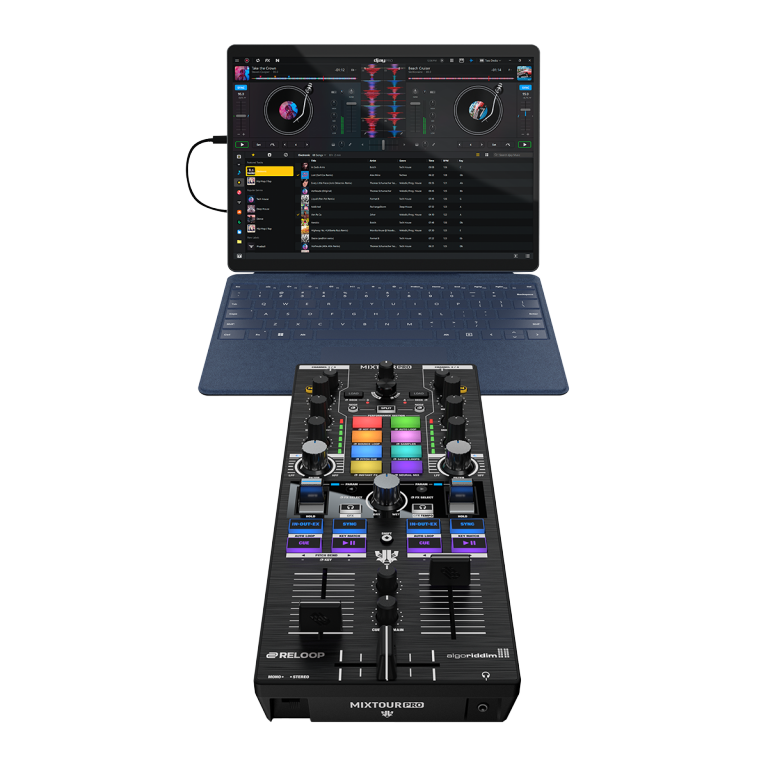 Reloop MIXTOUR PRO Portable Performance 4-Deck All-In-One DJ Controller - Image 12