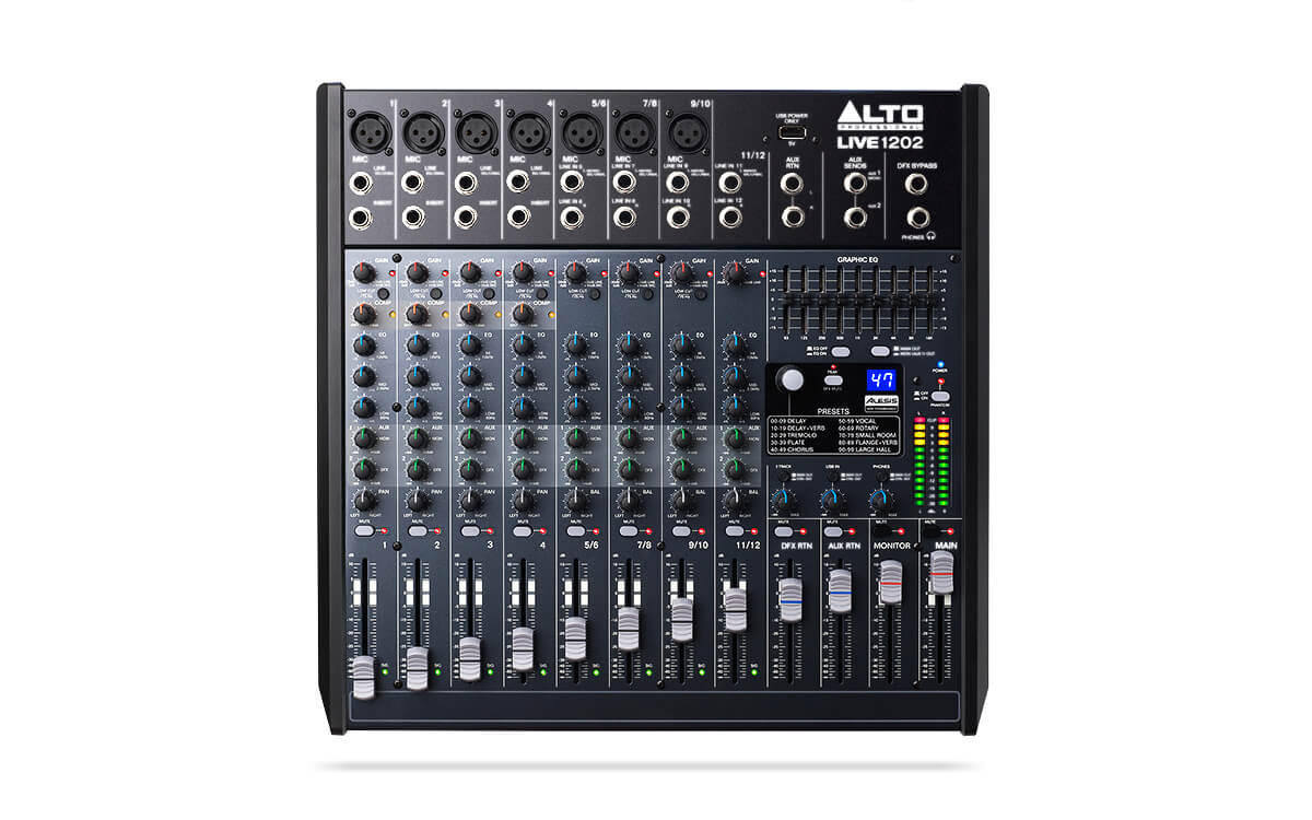LIVE 1202 12 Ch Mixers By Alto Pro Available HyTek Electronics