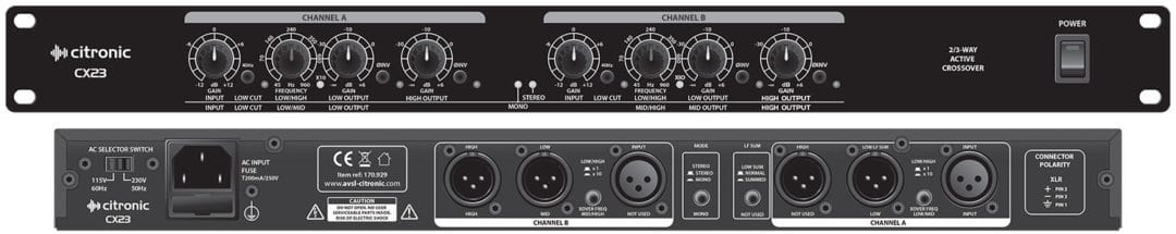 Citronic CX34 Crossover Attivo 2/3/4 Vie Per Impianti Audio