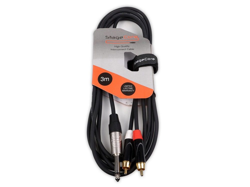 iCORE 290 Mono Jack To Twin RCA Cable by Stagecore HyTek Electronics