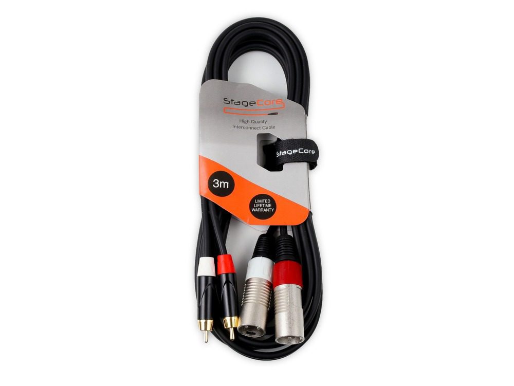 iCORE 370 Twin XLR To Twin RCA Cable by Stagecore HyTek Electronics
