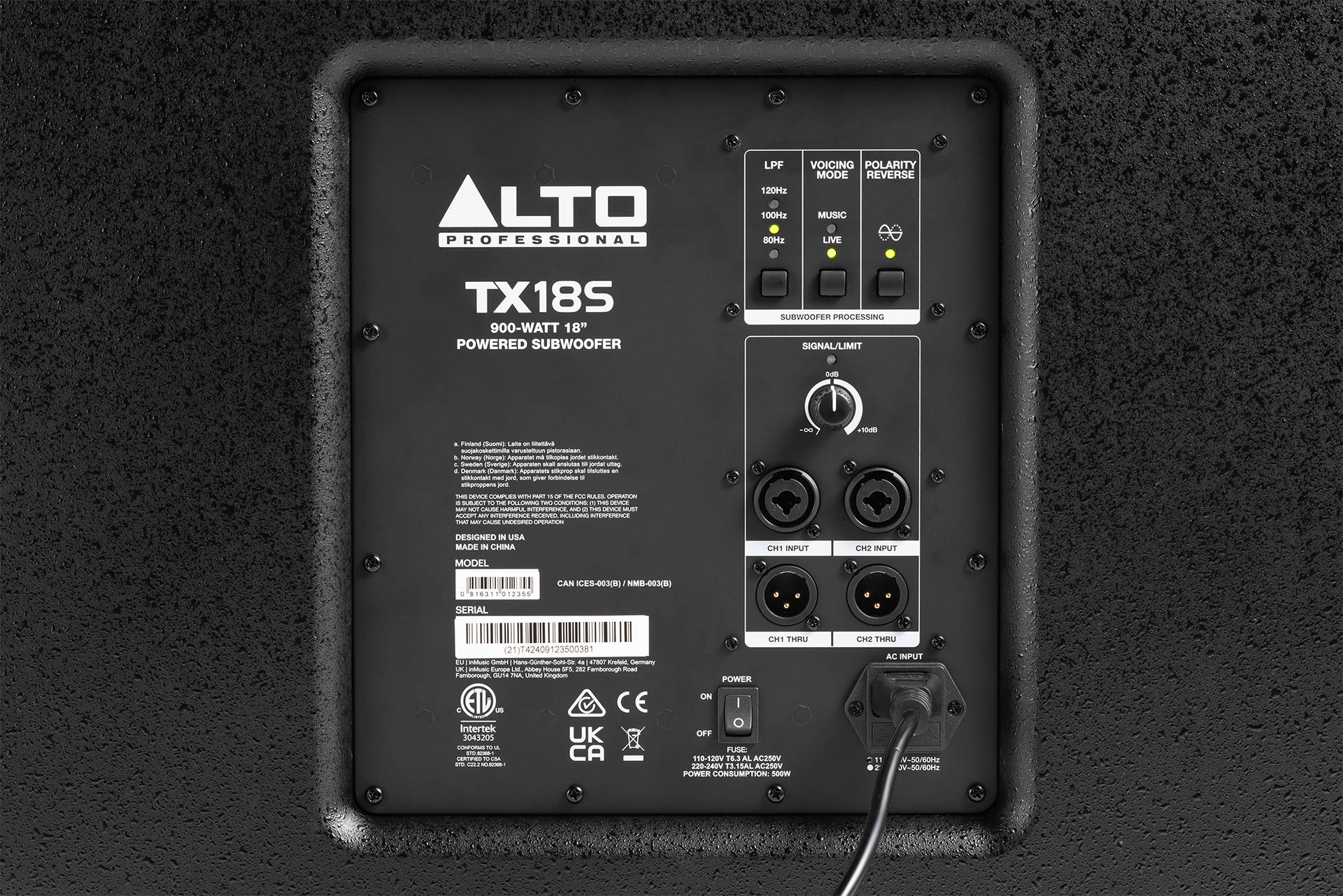 Alto Professional TX18S 12" 900-Watt Powered Subwoofer - Image 3