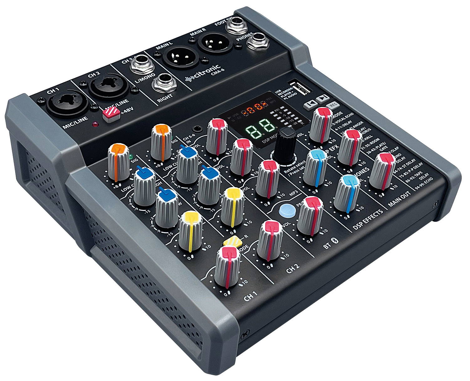 Citronic CMA-6 Compact Mixer With DSP FX And BT/USB - Image 2