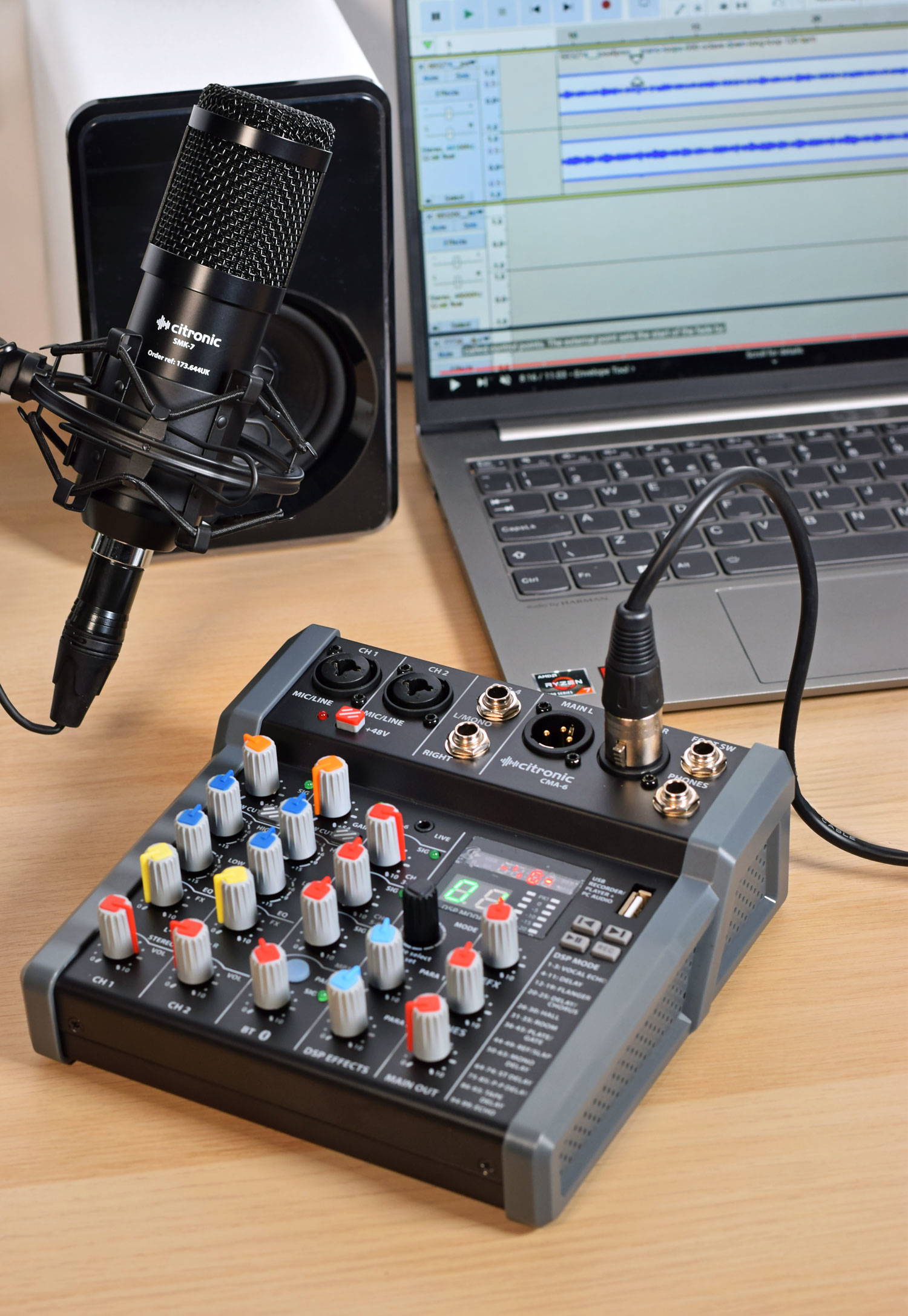 Citronic CMA-6 Compact Mixer With DSP FX And BT/USB - Image 6