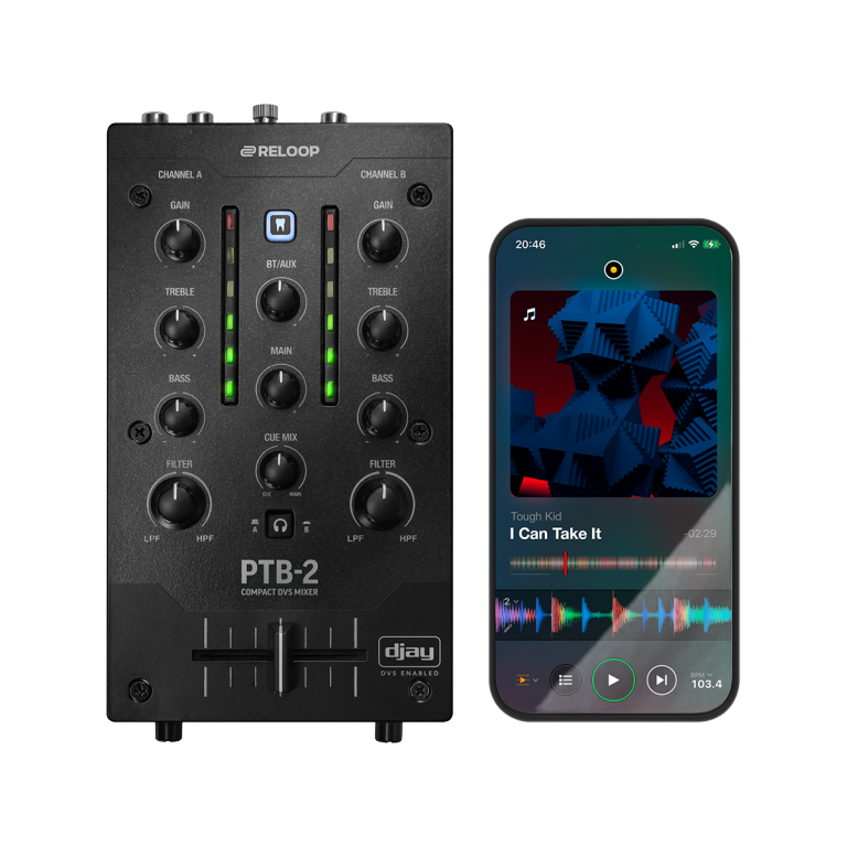 Reloop PTB-2 Portable 2+1 Channel DJ Mixer With DVS & Bluetooth Interface - Image 11