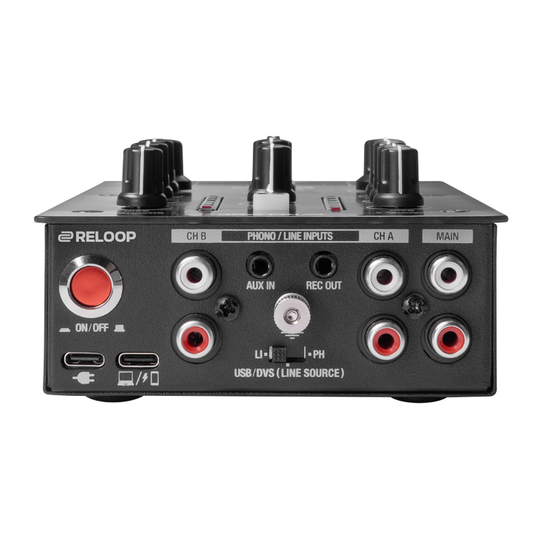 Reloop PTB-2 Portable 2+1 Channel DJ Mixer With DVS & Bluetooth Interface - Image 3